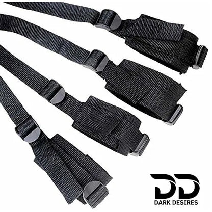 couples adjustable bed restraint bondage wrist ankle cuff set India by Darkdesires