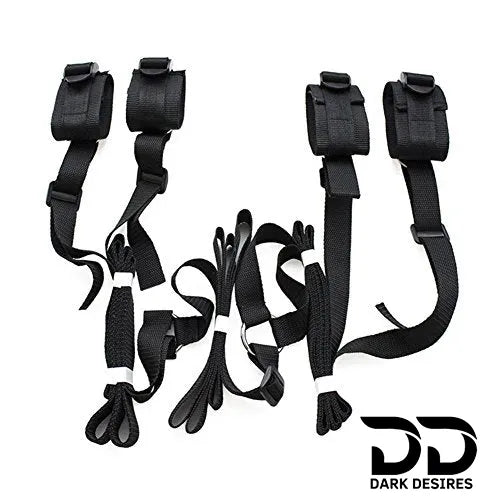 couples adjustable bed restraint bondage wrist ankle cuff set India by Darkdesires