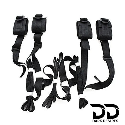 couples adjustable bed restraint bondage wrist ankle cuff set India by Darkdesires