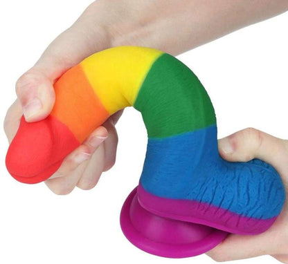 Rainbow Dildo with Suction Cup - Dark Desires
