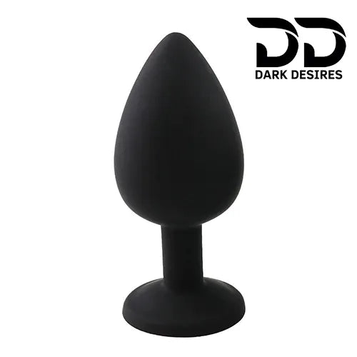 silicone anal plug or butt plug with suction base black color in India by Darkdesires
