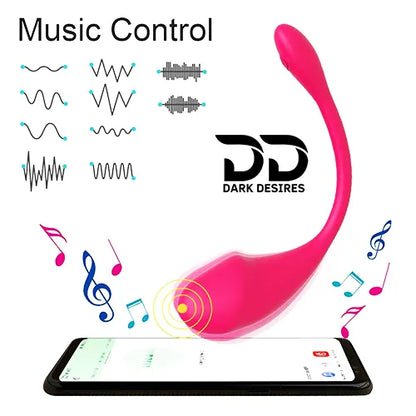 bluetooth app control u shape wearable panty vibrator g spot egg Pink India by DarkDesires