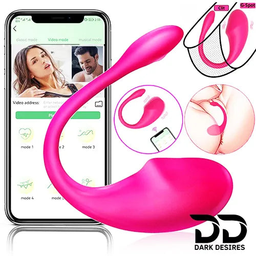 bluetooth app control u shape wearable panty vibrator g spot egg Pink India by DarkDesires