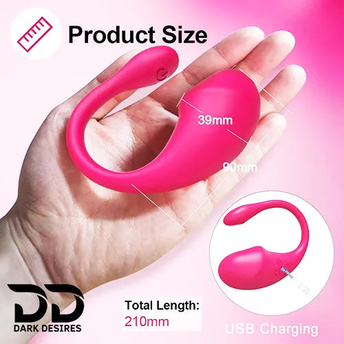bluetooth app control u shape wearable panty vibrator g spot egg Pink India by DarkDesires