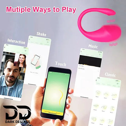 bluetooth app control u shape wearable panty vibrator g spot egg Pink India by DarkDesires