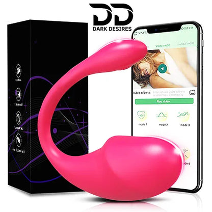 bluetooth app control u shape wearable panty vibrator g spot egg Pink India by DarkDesires