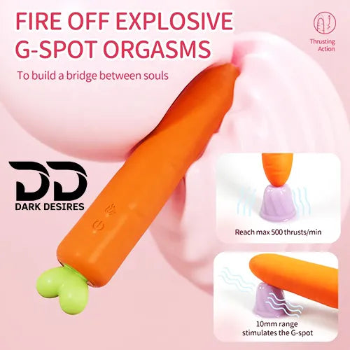 Heating Carrot Thrusting Silicone Dildo Vibrator For Women,Liquid Silicone Sex Toy Vibrator For G Spot Stimulation - Buy Carrot Dildo Vibrator thrusting Dildo Vibrator silicone Dildo Product on DarkDesires
