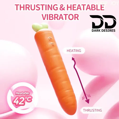 Heating Carrot Thrusting Silicone Dildo Vibrator For Women,Liquid Silicone Sex Toy Vibrator For G Spot Stimulation - Buy Carrot Dildo Vibrator thrusting Dildo Vibrator silicone Dildo Product on DarkDesires