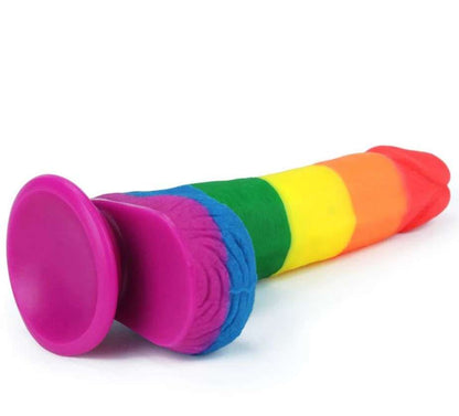 Rainbow Dildo with Suction Cup - Dark Desires