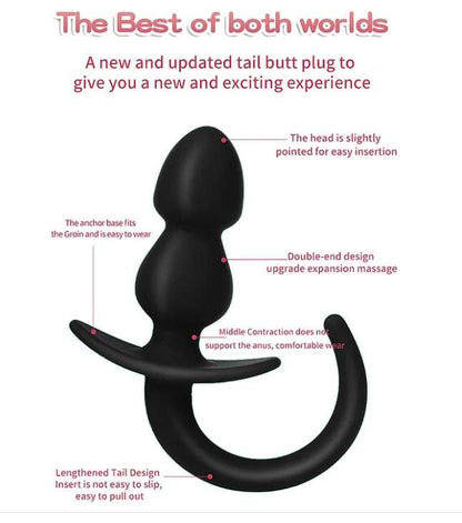 Anal Beads With Tail - Dark Desires
