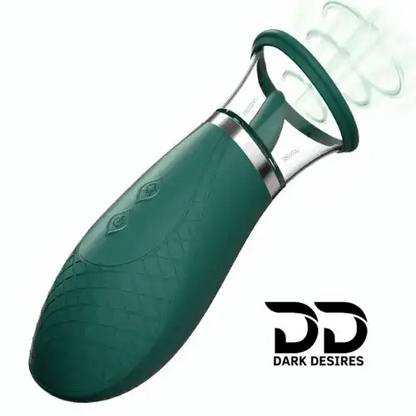 clitoral suction tongue licking vibrator clitoral stimulator Massager Dark Green India by DarkDesires