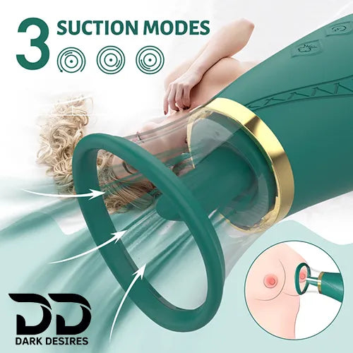 clitoral suction tongue licking vibrator clitoral stimulator Massager Dark Green India by DarkDesires
