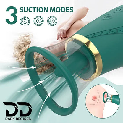 clitoral suction tongue licking vibrator clitoral stimulator Massager Dark Green India by DarkDesires