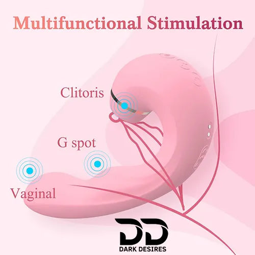 10 mode air pulse dual stimulation clitoral suction vibrator massager pink color India by Darkdesires