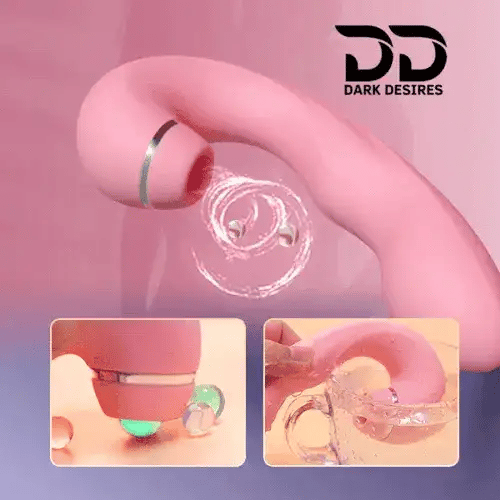 10 mode air pulse dual stimulation clitoral suction vibrator massager pink color India by Darkdesires
