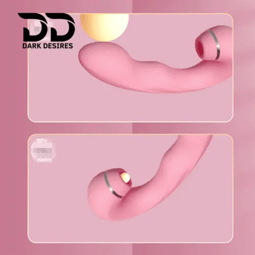 10 mode air pulse dual stimulation clitoral suction vibrator massager pink color India by Darkdesires