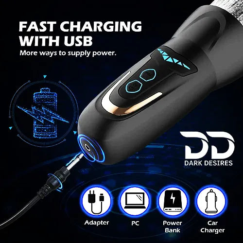 Cyclone Telescopic Rotating Sucking Automatic male Masturbator In India  by DarkDesires