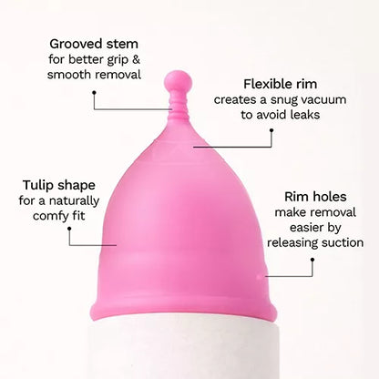 DarkDesires SoftFlow is a reusable menstrual cup made from ultra-soft, medical grade silicone. It sits low and gives you leak-proof protection for 8 to 10 hours, depending on your flow at DarkDesires