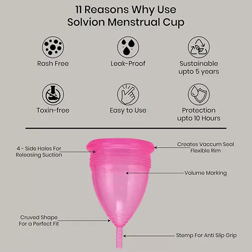 DarkDesires SoftFlow is a reusable menstrual cup made from ultra-soft, medical grade silicone. It sits low and gives you leak-proof protection for 8 to 10 hours, depending on your flow at DarkDesires