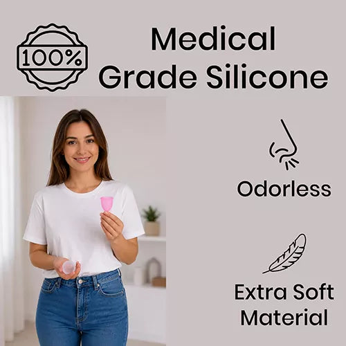 DarkDesires SoftFlow is a reusable menstrual cup made from ultra-soft, medical grade silicone. It sits low and gives you leak-proof protection for 8 to 10 hours, depending on your flow at DarkDesires