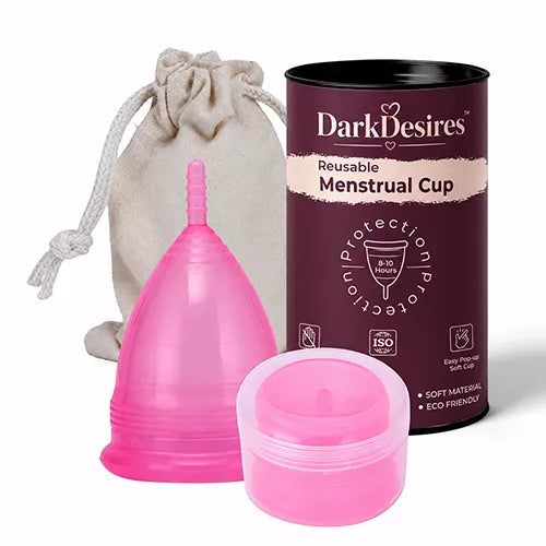 DarkDesires SoftFlow is a reusable menstrual cup made from ultra-soft, medical grade silicone. It sits low and gives you leak-proof protection for 8 to 10 hours, depending on your flow at DarkDesires