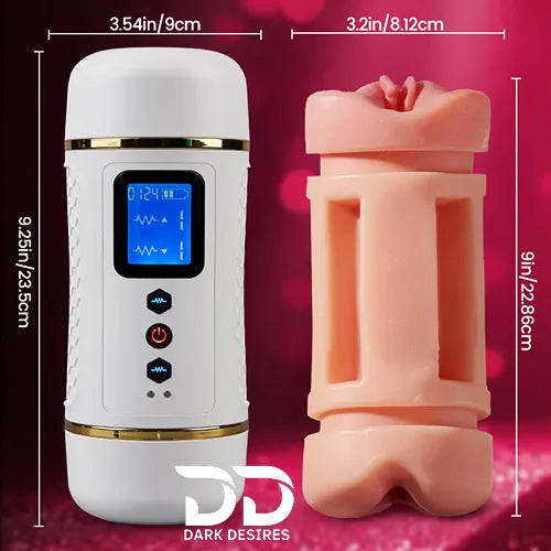 Dual-Ended Automatic Vibrating Masturbator – Realistic Texture Sleeve Anus And Pussy India By darkdesires