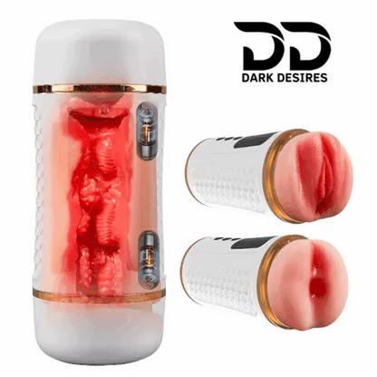Dual-Ended Automatic Vibrating Masturbator – Realistic Texture Sleeve Anus And Pussy India By darkdesires