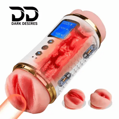 Dual-Ended Automatic Vibrating Masturbator – Realistic Texture Sleeve Anus And Pussy India By darkdesires