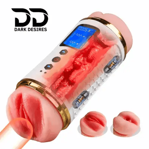 Dual-Ended Automatic Vibrating Masturbator – Realistic Texture Sleeve Anus And Pussy India By darkdesires