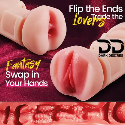 Dual-Ended Automatic Vibrating Masturbator – Realistic Texture Sleeve Anus And Pussy India By darkdesires