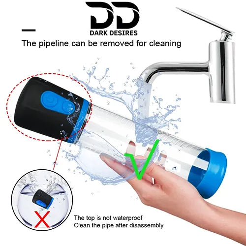 Automatic Electric Penis Pump High Vacuum Pressure Enlargement Device Black blue color In India By DarkDesires