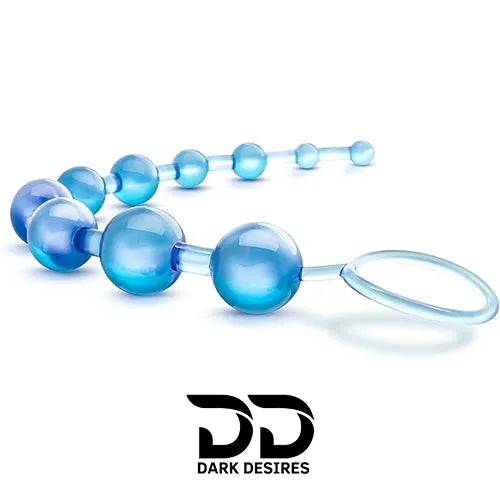 10 bead soft jelly flexible anal beads blue color India by DarkDesires