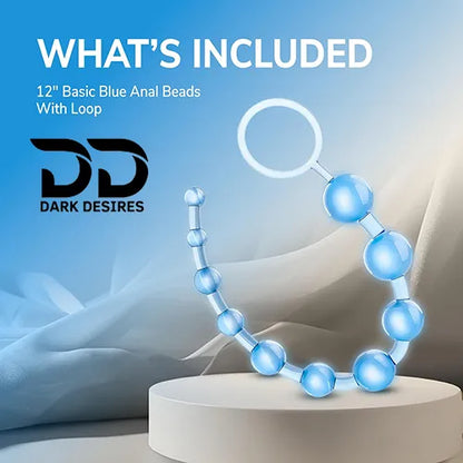 10 bead soft jelly flexible anal beads blue color India by DarkDesires