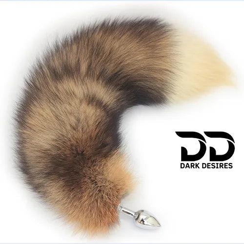 stainless steel faux fox tail anal, butt plug roleplay India by DarkDesires