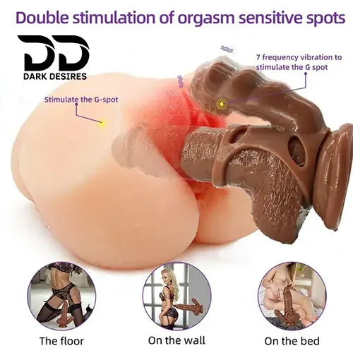 hajiang adjustable strap-on harness with vibrating dildo in India by Darkdesires