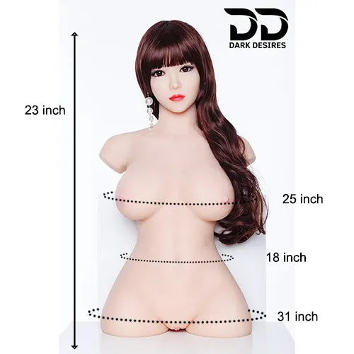 Half Body Realistic Sex Doll Torso with Head - Dark Desires