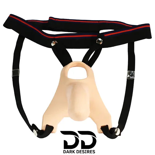 Curved Hollow Strap-On Silicone 6 inch Dildo Wearable Belt Sleeve Flesh Tone India In DarkDesires