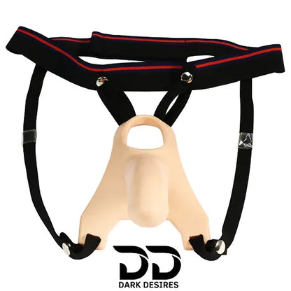 Curved Hollow Strap-On Silicone 6 inch Dildo Wearable Belt Sleeve Flesh Tone India In DarkDesires