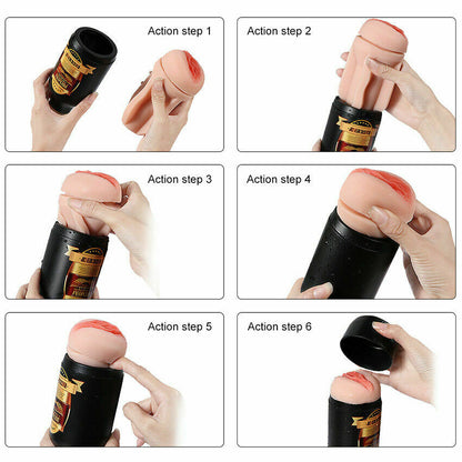 Portable Beer Bottle Pussy - Soft Real Vagina - Dark Desires
