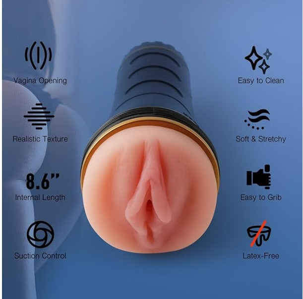 Premium Vibrating Masturbator With Remote Control And 7 Vibration Modes Sex Toy For Men