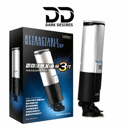Leten X-9 Retractable Automatic  Telescopic Thrusting Masturbator with Stand In India By DarkDesires