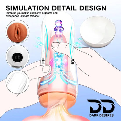 Locke Automatic Masturbator Cup Vibrating Stroker Cup Rechargeable Masturbator in india by DarkDesires