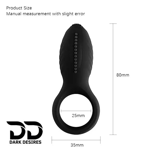 lovemoment silicone black vibrating cock ring Penis Ring India by DarkDesires