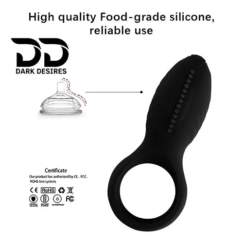 lovemoment silicone black vibrating cock ring Penis Ring India by DarkDesires