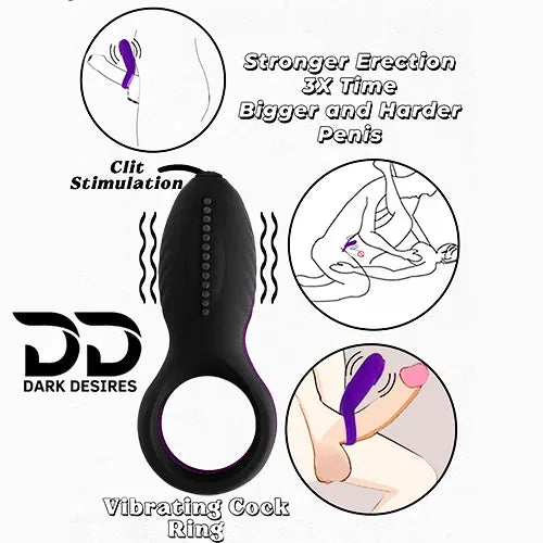lovemoment silicone black vibrating cock ring Penis Ring India by DarkDesires