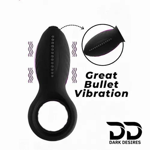 lovemoment silicone black vibrating cock ring Penis Ring India by DarkDesires