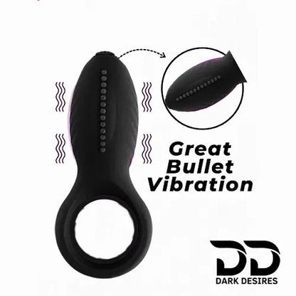 lovemoment silicone black vibrating cock ring Penis Ring India by DarkDesires