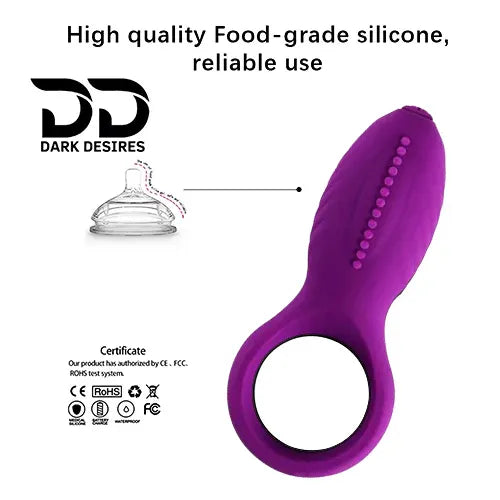 lovemoment silicone purple vibrating cock ring Penis Ring India by DarkDesires
