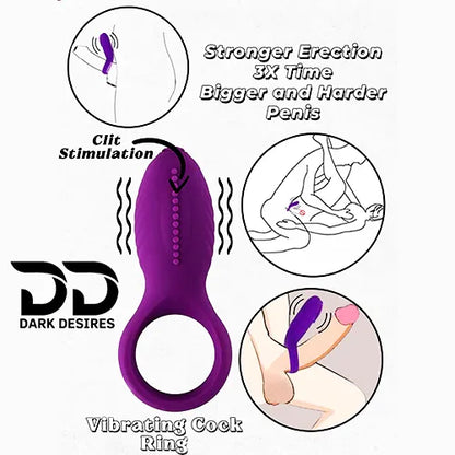 lovemoment silicone purple vibrating cock ring Penis Ring India by DarkDesires