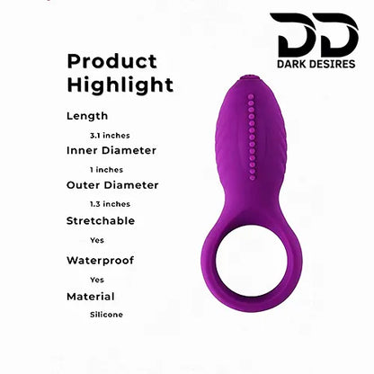 lovemoment silicone purple vibrating cock ring Penis Ring India by DarkDesires
